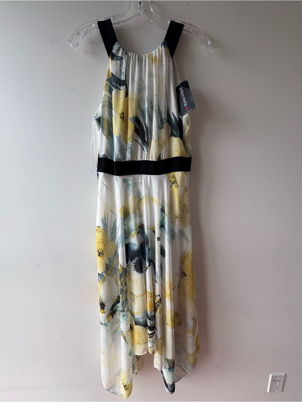 NWT Frank Lyman Floral Handkerchief Hem Dress Size 4 Wedding Guest Occasion - Picture 2 of 7